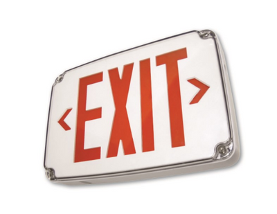 Westgate Mfg XT-WP Double Face Exit, 3.8W, Green Letters, Gray Panel, XT-WP-2GG-EM