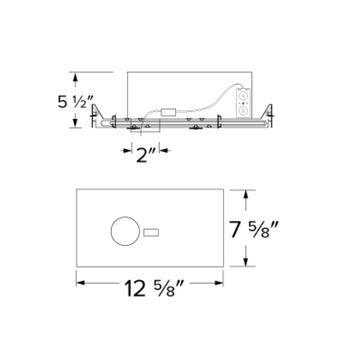 Elco Lighting Oak 1" R60 Insulation IC Airtight Housing Adjustable, ELV Dimming, E1LF2ICAJ