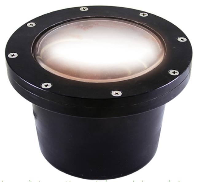 Westgate Mfg Well Light, PAR36 Compatible, Fiberglass, Black, Large Lens, WL-140-FBK