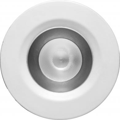 Elco Lighting Oak 1 In. Round Recessed Downlight, 6.1W, 2700K, 12V AC, 38° Beam, Haze with White Trim, E1L02F35H