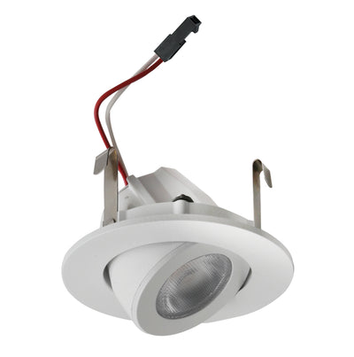 Elco Lighting 2 In. Round LED Adjustable Gimbal, 11W, 2700K, 1040 lm, 36°, White, E218C1827W