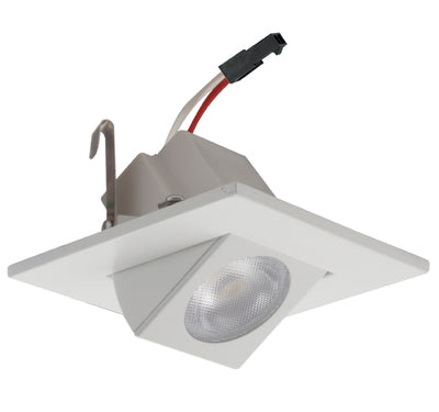Elco Lighting 2" Square Adjustable LED Gimbal Hi-Lume, 11W, 2700K, White, E219C1827W