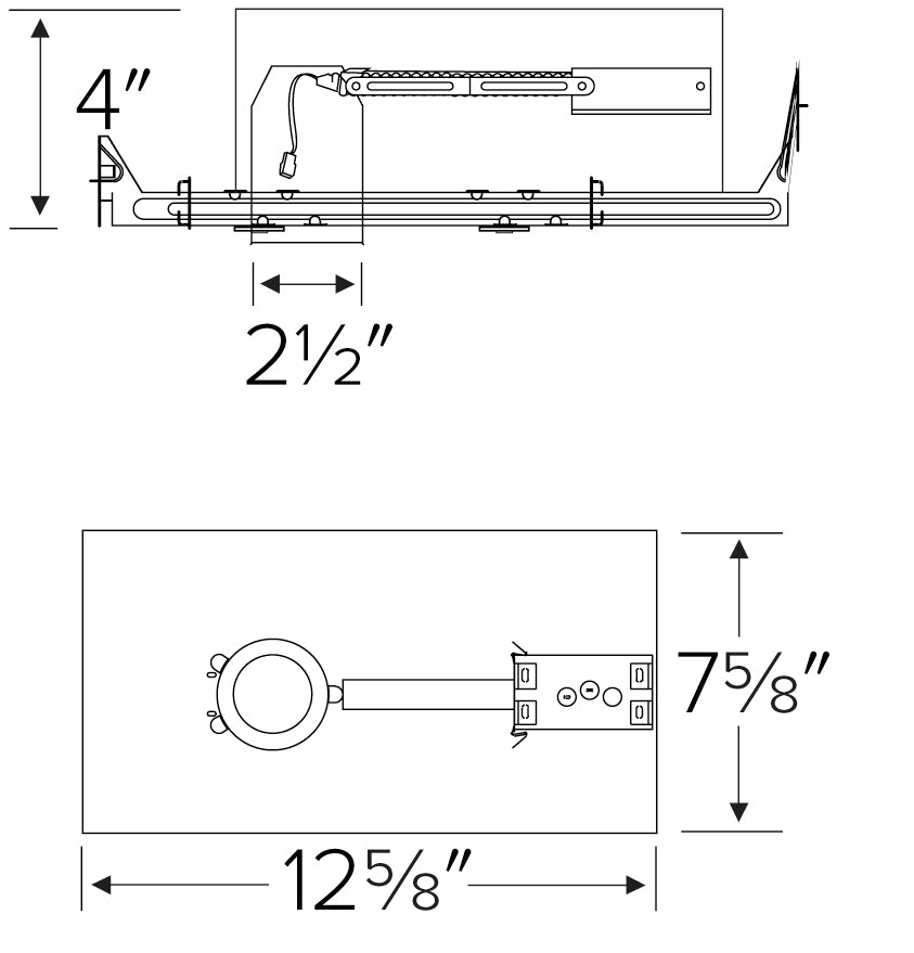 Elco Lighting 2" IC Airtight Housing with Driver, 9W, 120V, Triac/ELV, E2LC106ICA