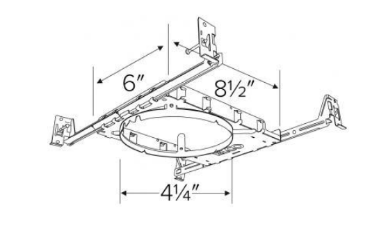 Elco Lighting New Construction Frame with Hanger Bar, 2" Round, E4LF1
