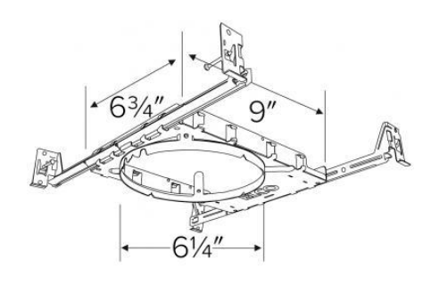 Elco Lighting New Construction Frame, 6", Round, Hanger Bar, E6LF1