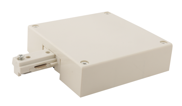 Elco Lighting T-Bar Ceiling Feed Track Accessory, 2-Circuit, White, EC817W