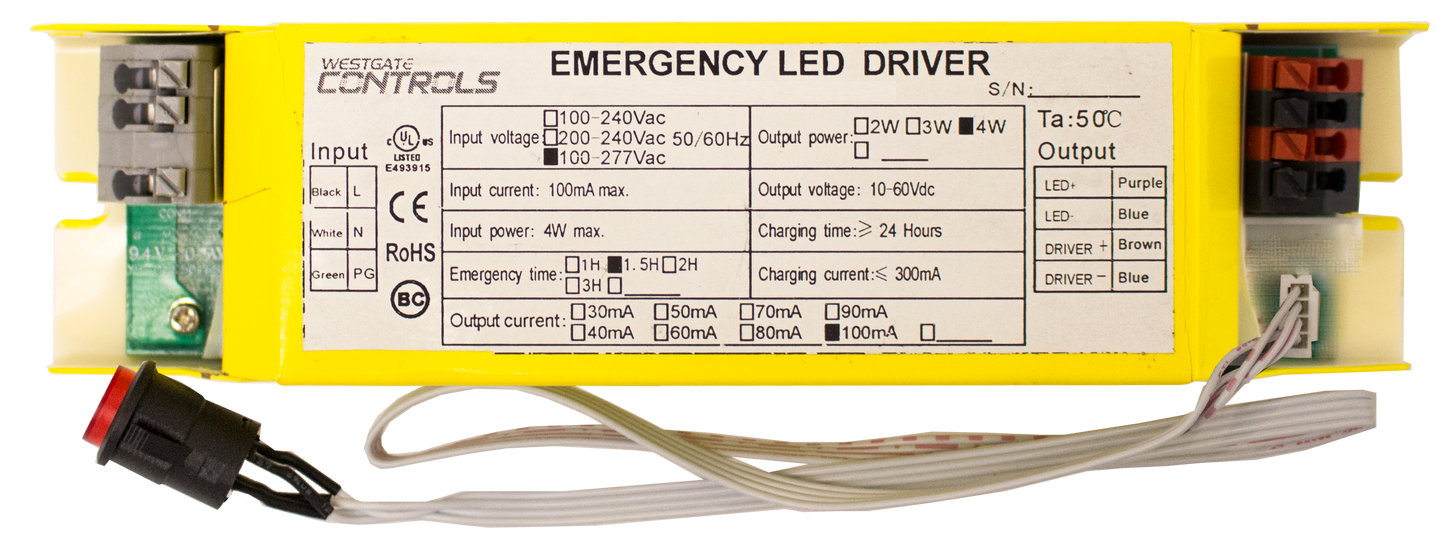 Westgate Lighting   4W Integrated Mini Led Emergency Back Up  ELB-0460-FM