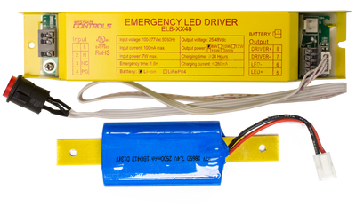 Westgate Mfg LED Emergency 2-Piece Backup System, 8W, 48VDC, Yellow, ELB-0848