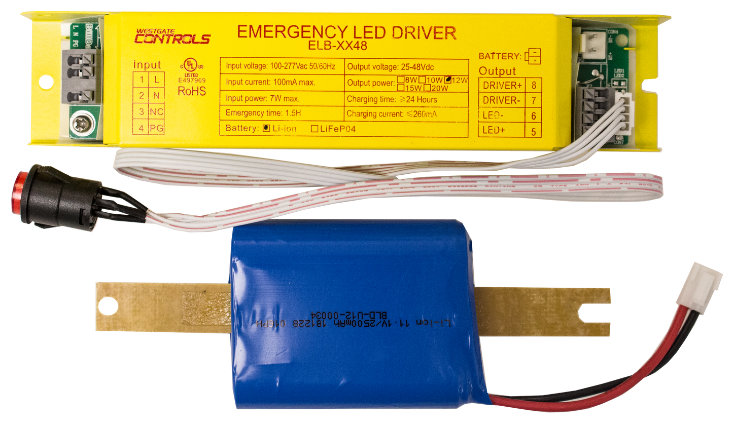 Westgate Lighting  Led Emergency 2Pc Backup System , 12W , 48V , Dc , 90Min  ELB-1248