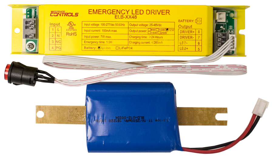 Westgate Mfg LED Emergency 2PC Backup System, 12W, 48VDC, ELB-1248