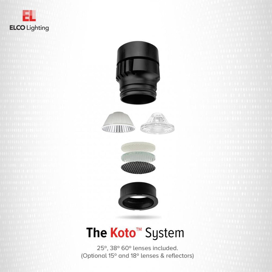 Elco Lighting Koto LED Module, 10.5W, 2400K, CRI95, Triac/ELV, 38° Beam, ELK1135