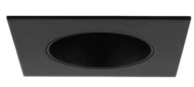 Elco Lighting Pex 2" Square Deep Reflector, Koto System, All Black, ELK2518BB
