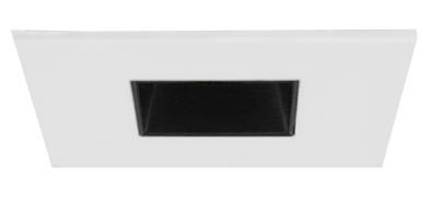 Elco Lighting Pex 2" Square Reflector Trim, Koto System, Black with White Trim, ELK2541B