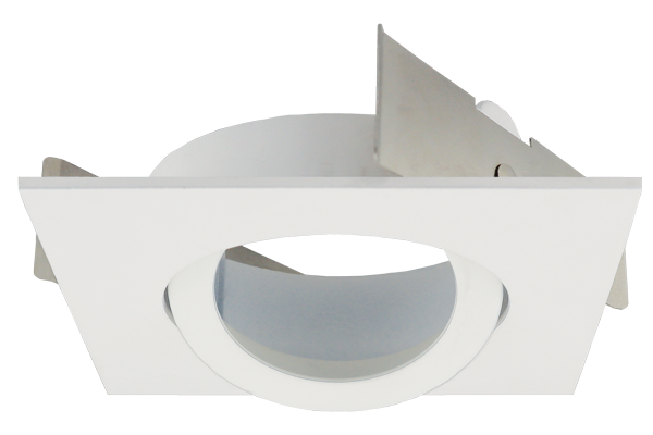 Elco Lighting Pex 2" Square Gimbal, 30° Tilt, All White, ELK2588W