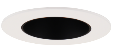 Elco Lighting Pex 2" Round Deep Reflector, Black with White Trim, ELK2818B