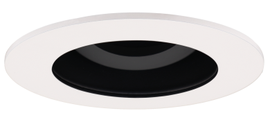 Elco Lighting Pex Koto 2" Round Adjustable Reflector Trim, 358° Rotation, 30° Tilt, Black with White Trim, ELK2829B