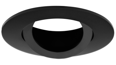 Elco Lighting Pex 2 In. Round Gimbal Spot Trim, Black with White Trim, ELK2888B