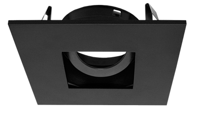 Elco Lighting Pex 3" Square Pinhole Reflector, 358° Rotation, All Black, ELK3327BB
