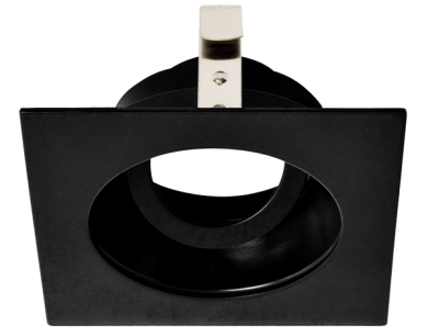 Elco Lighting Pex 3" Square Adjustable Reflector, 358° Rotation, All Black, ELK3329BB