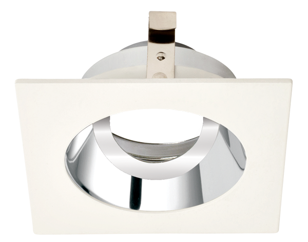 Elco Lighting Pex 3" Square Adjustable Reflector, 358° Rotation, All White, ELK3329C