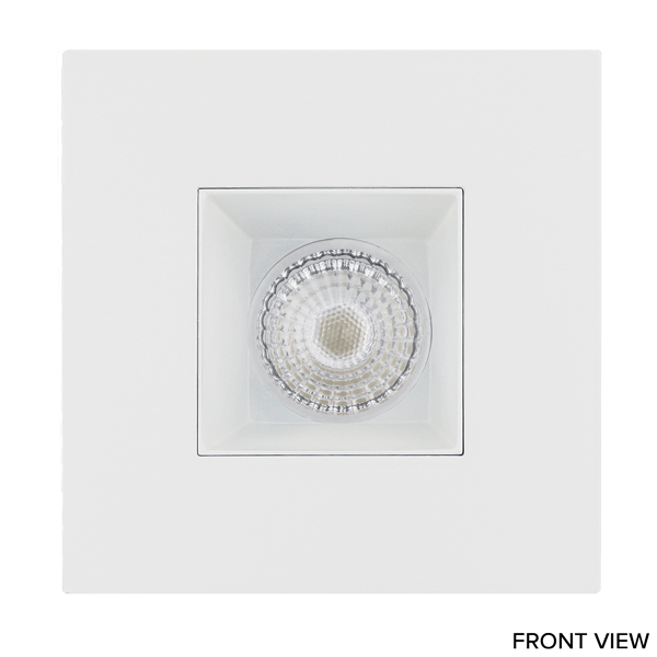 Elco Lighting Pex 3" Square Reflector for Koto System, Black with White Trim, ELK3341B