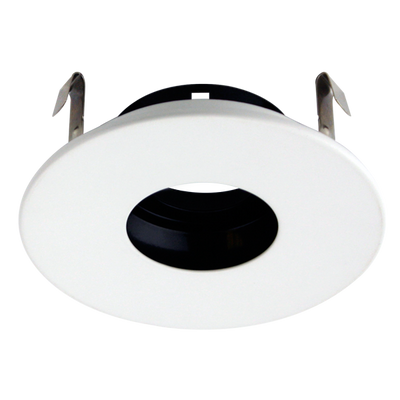 Elco Lighting Pex 3" Round Adjustable Pinhole Reflector for Koto System, Black with White Trim, ELK3627B