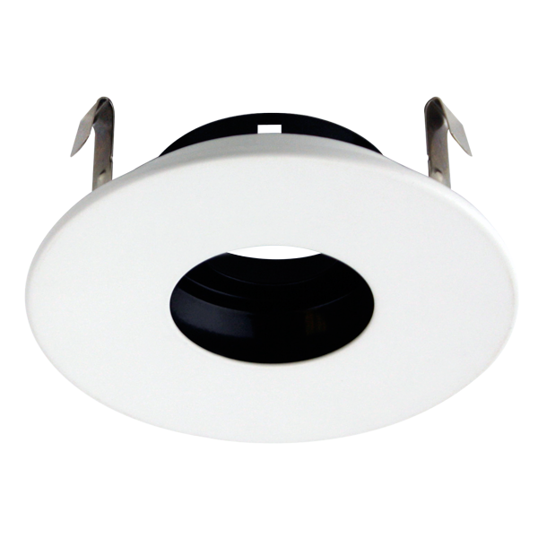 Elco Lighting Pex 3" Round Adjustable Pinhole Reflector for Koto System, Black with White Trim, ELK3627B
