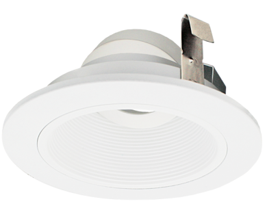 Elco Lighting Pex 3 In. Round Adjustable Baffle, Koto LED Module Compatible, 35° Adjustable, Damp Rated, All White, ELK3693W