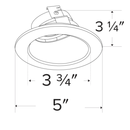 Elco Lighting Pex 4" Round Adjustable Wall Wash, 10W, CCT Selectable, CRI95, White, ELK4122W
