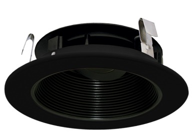 Elco Lighting Pex 4" Round Adjustable Baffle Trim, Koto System, All Black, ELK4193BB