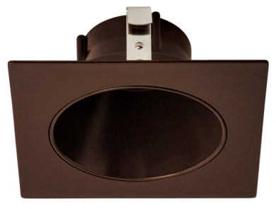 Elco Lighting Pex 4" Square Deep Reflector, Koto LED Module, Wet Location, Bronze, ELK4218BZ
