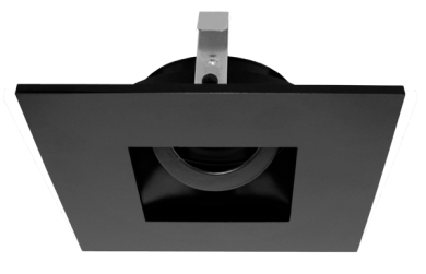 Elco Lighting Pex 4" Square Pinhole Reflector for Koto System, All Black, ELK4227BB