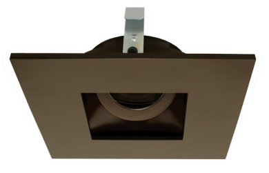 Elco Lighting Pex 4" Square Pinhole Reflector for Koto System, All Bronze, ELK4227BZ
