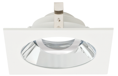 Elco Lighting Pex 4" Square Adjustable Reflector for Koto System, All White, ELK4229C