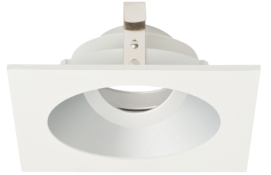 Elco Lighting Pex 4" Square Adjustable Reflector for Koto System, Haze with White Trim, ELK4229H