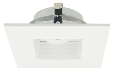 Elco Lighting Pex 4" Square Adjustable Baffle, 35° Tilt, Twist-Lock, All White, ELK4284W