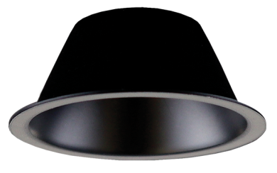 Elco Lighting 2 In. LED Elm Round Reflector, Black with White Trim, ERT210B
