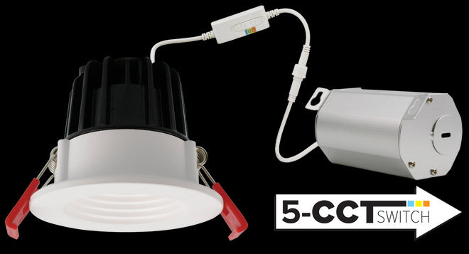 Elco Lighting 2" LED BAFFLE IC AT 8W 550LMN 120V 5CCT  -  ERT214CT5W