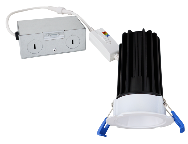 Elco Lighting 2" High Lumen LED Downlight, 12W, CCT Selectable, CRI90, 38°, Triac/ELV, ERT2HL10CT5