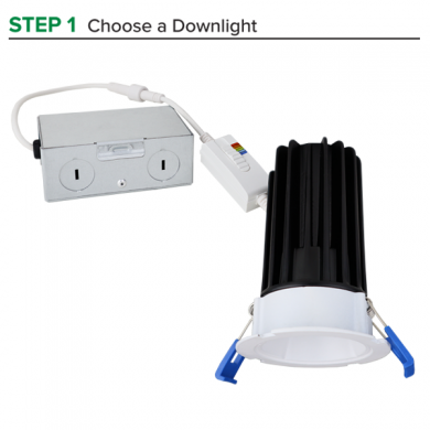 Elco Lighting 2" High Lumen LED Downlight, 12W, CCT Selectable, CRI90, 38°, Triac/ELV, ERT2HL10CT5