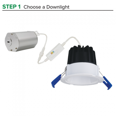 Elco Lighting 2" LED Round Downlight, 8W, CCT Selectable, CRI90, 38°, Triac/ELV, ERT2L06CT5