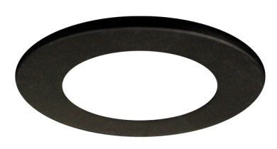 Elco Lighting 2" Round Reflector Trim for Flexa Elm, Black with White Trim, ERT2RB