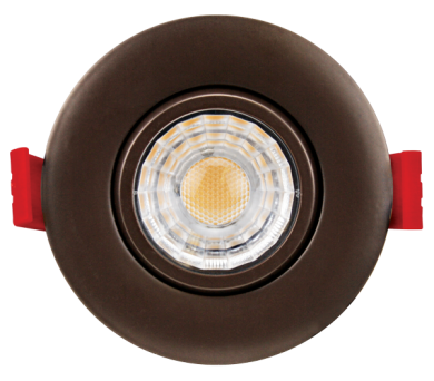Elco Lighting 3" LED Ultra Slim Gimbal, 8W, CCT Selectable, CRI90, Triac/ELV, Bronze, ERT318CT5BZ