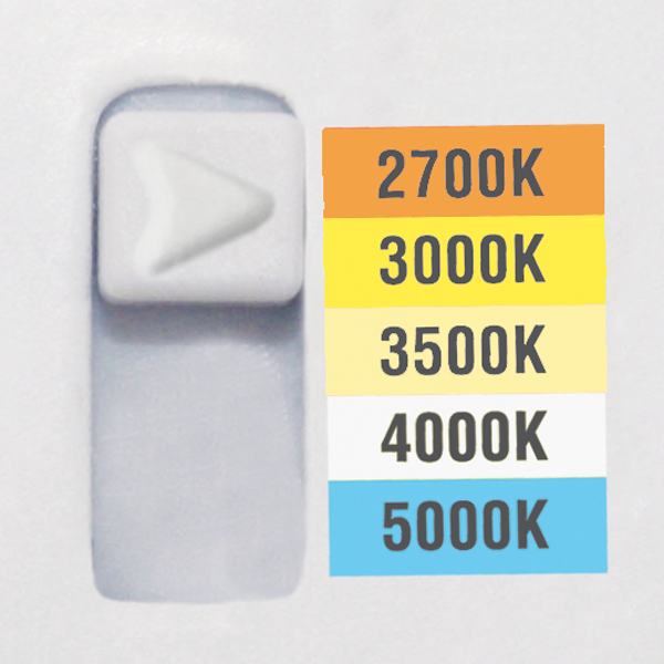 Elco Lighting 4" LED Round Panel Light, 9W, CCT Selectable, Triac/ELV, IC Airtight, White, ERT411CT5W