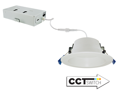 Elco Lighting 4" Round LED Reflector, 11W, CCT Selectable, Triac/ELV, White, ERT495CT5DXW