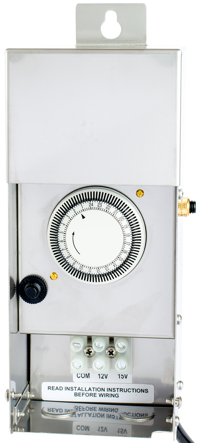 Westgate Mfg 200W Dual-Tap Landscape Transformer, Timer & Photocell Ready, Stainless Steel, TR-200W-DT-TPC-SS
