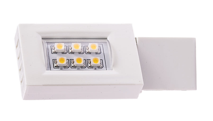 Elco Lighting Mini Track LED Fixture, 0.5W, 3000K, 12V, All White, ET2191W