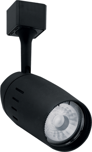 Elco Lighting Clove II Track Fixture, 14W, 3000K, 120V, Triac, 38° Beam, Black with White Trim, ET578L30B