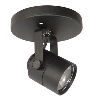 Elco Lighting Cleat Monopoint Track Fixture, 10W, 3500K, 120V, Dimmable, 38° Beam, Black with White Trim, ET579L35B