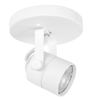 Elco Lighting Cleat Monopoint Track Fixture, 10W, 3000K, 120V, Dimmable, 38° Beam, White, ET579L30W